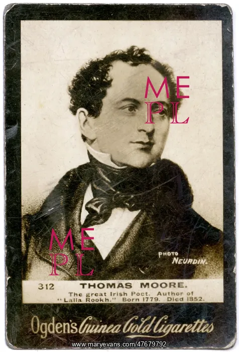 : Thomas Moore, Irish poet, singer and songwriter : Thomas Moore, Irish poet, singer and songwriter
