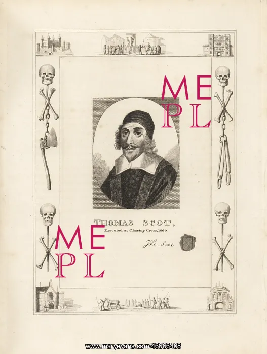 : Thomas Scot, executed at Charing Cross, 1660 : Thomas Scot, executed at Charing Cross, 1660