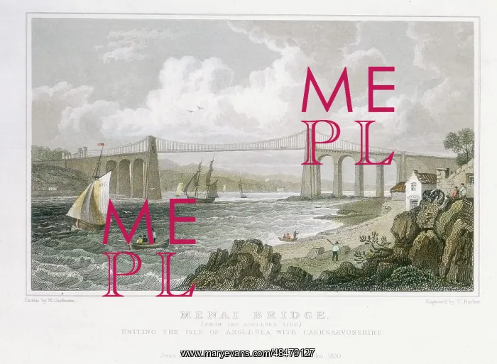 : Thomas Telford's suspension bridge over Menai : Thomas Telford's suspension bridge over Menai