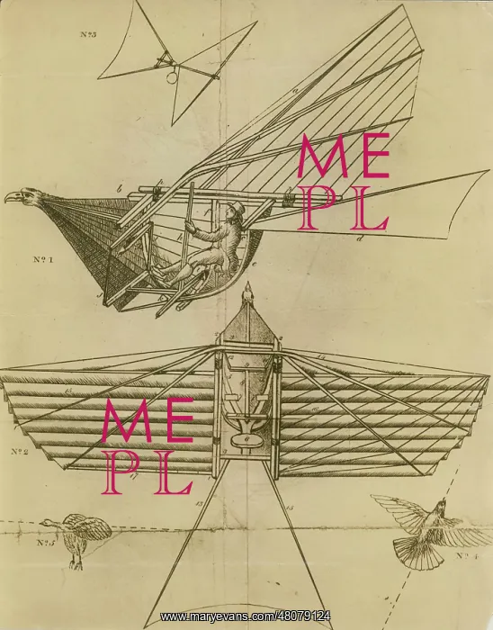 : Thomas Walker's proposed ornithopter : Thomas Walker's proposed ornithopter