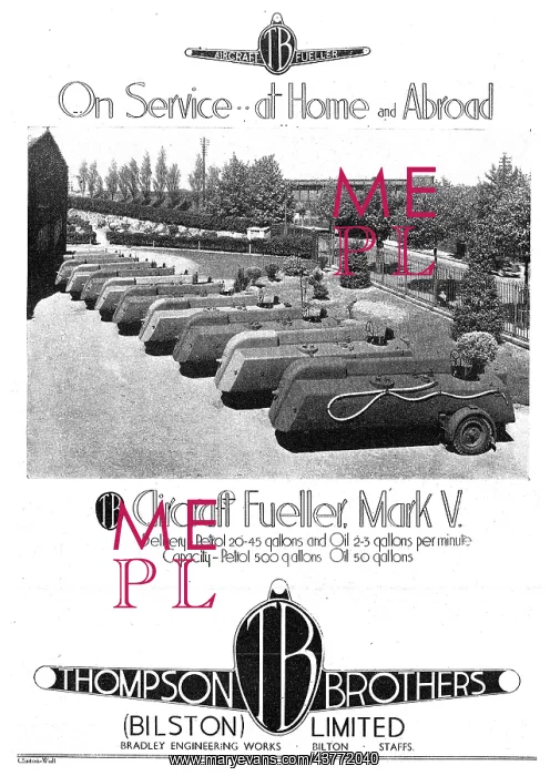 : Thompson Brothers Aicraft Refuellers - Mark V : Thompson Brothers Aicraft Refuellers - Mark V