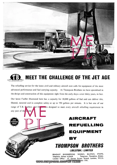 : Thompson Brothers Aircraft Refuellers 1959 : Thompson Brothers Aircraft Refuellers 1959