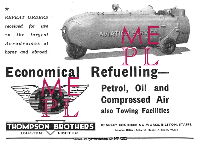 : Thompson Brothers Aircraft Refuelling Units : Thompson Brothers Aircraft Refuelling Units