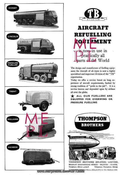 : Thompson Brothers Range Of Aircraft Refuellers : Thompson Brothers Range Of Aircraft Refuellers