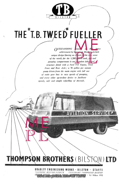 : Thompson Brothers T.B.Tweed Refueller 1949 : Thompson Brothers T.B.Tweed Refueller 1949