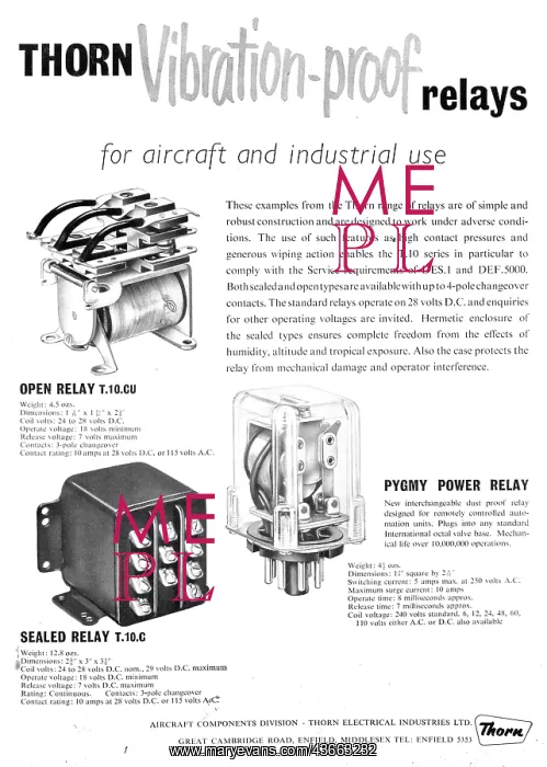 : Thorn Electrical Components. Electrical Relays : Thorn Electrical Components. Electrical Relays
