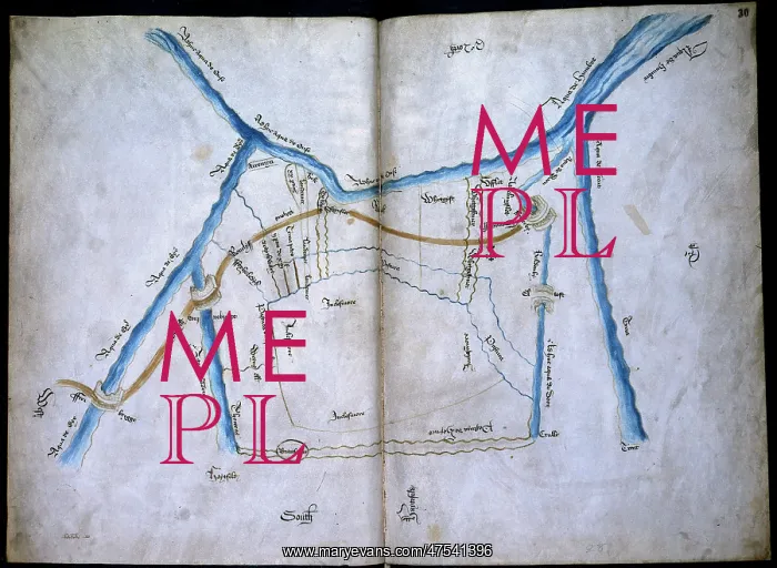  : Thorne. Early map of Thorne, near Doncaster showing the River Ouse and the River Trent
