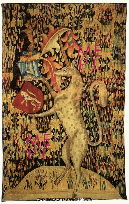 : Thousand Fowers with a Unicorn and Weapons : Thousand Fowers with a Unicorn and Weapons