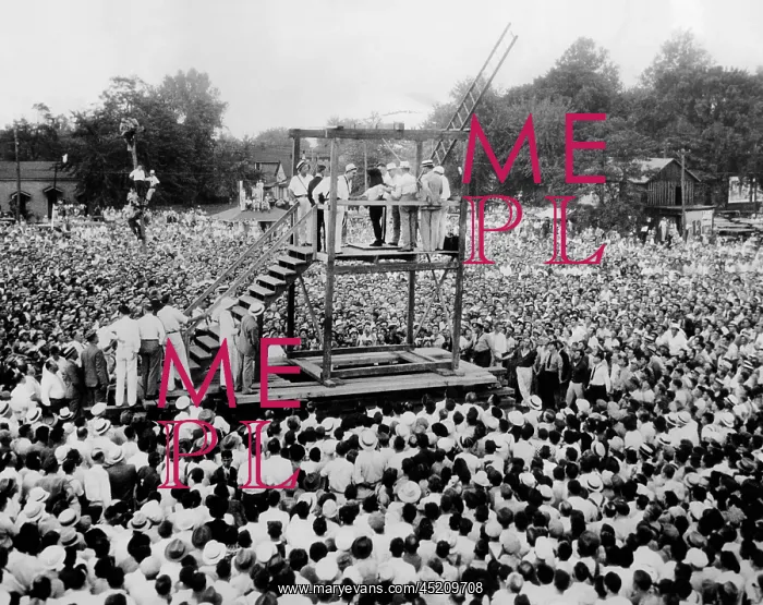 : Thousands witness the public hanging of ? : Thousands witness the public hanging of ?