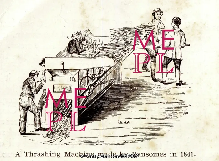 : Thrashing machine made by Ransomes of Ipswich : Thrashing machine made by Ransomes of Ipswich
