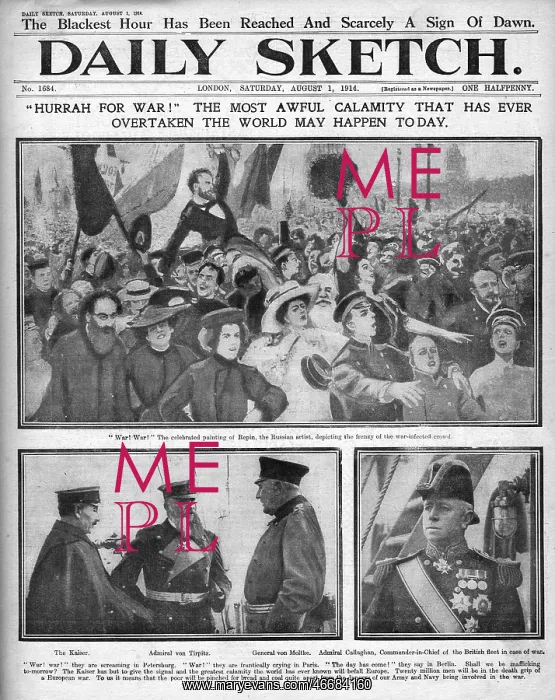 : Threat of war in Europe, WW1 : Threat of war in Europe, WW1