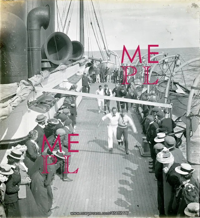 : Three-legged Race on Deck of Ship : Three-legged Race on Deck of Ship