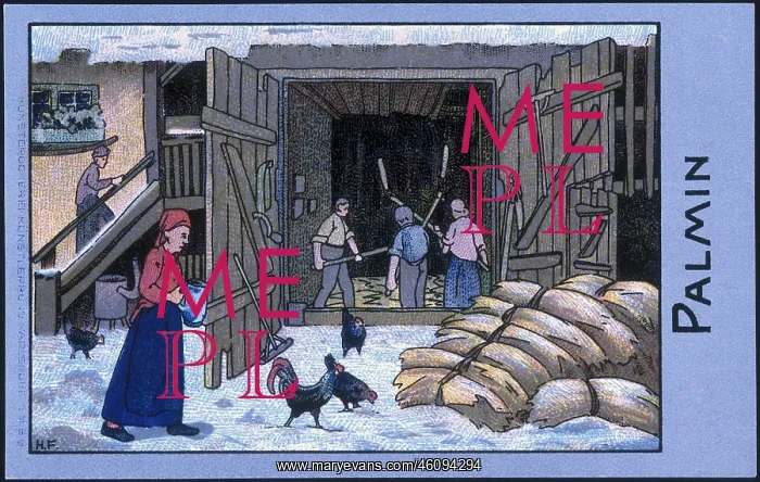 : Threshing in a barn : Threshing in a barn