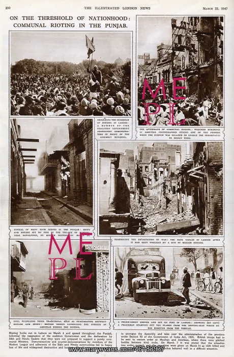 : On the threshold of nationhood, Partition 1947 : On the threshold of nationhood, Partition 1947