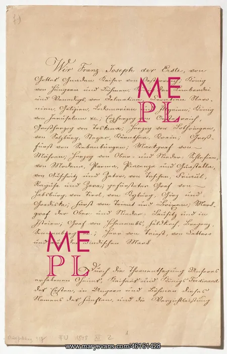 : Throne proclamation of Emperor Franz Joseph : Throne proclamation of Emperor Franz Joseph