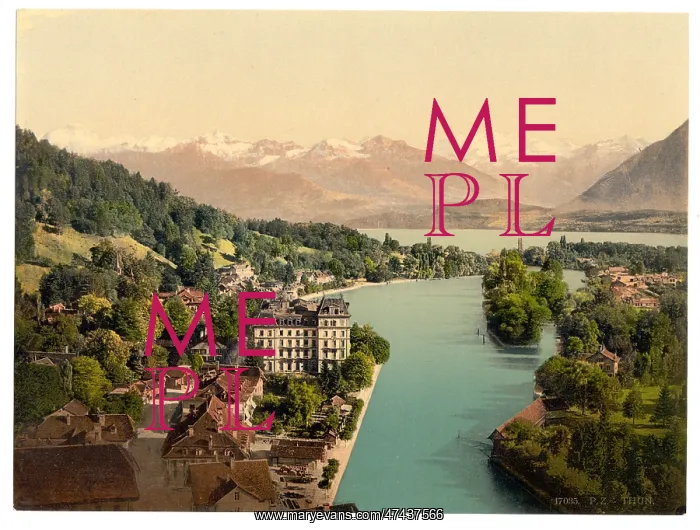: Thun, general view, Bernese Oberland, Switzerland : Thun, general view, Bernese Oberland, Switzerland