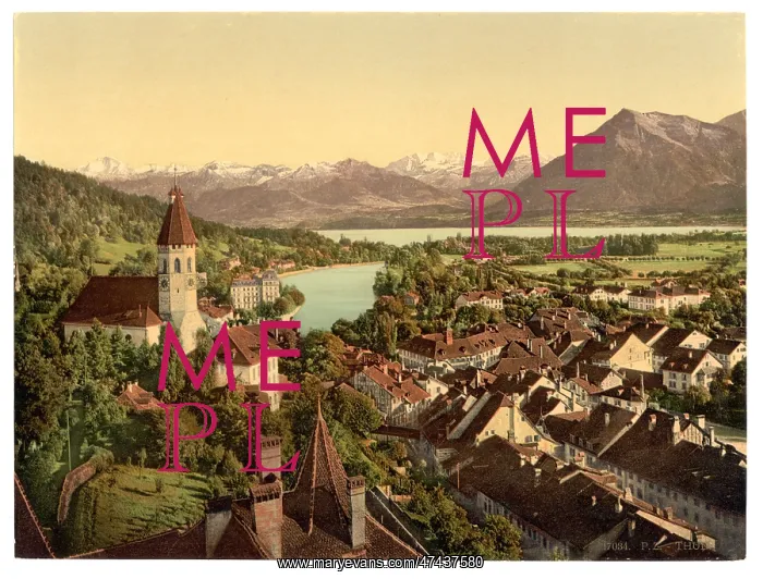 : Thun, general view, Bernese Oberland, Switzerland : Thun, general view, Bernese Oberland, Switzerland