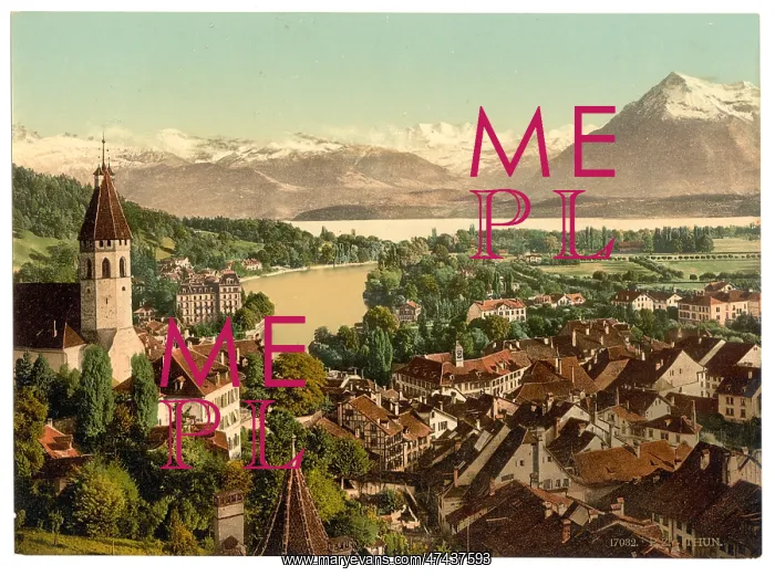 : Thun, general view, Bernese Oberland, Switzerland : Thun, general view, Bernese Oberland, Switzerland