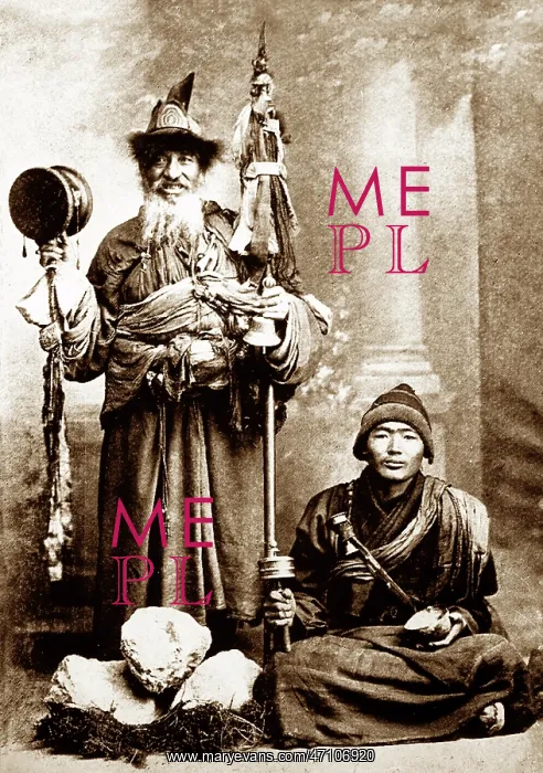 : Tibetan Mendicants in Darjeeling, India, Victorian period : Tibetan Mendicants in Darjeeling, India, Victorian period