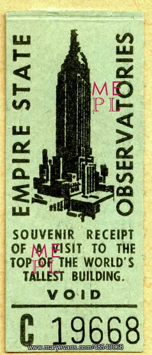  : Ticket to Empire State Observatories, New York, USA