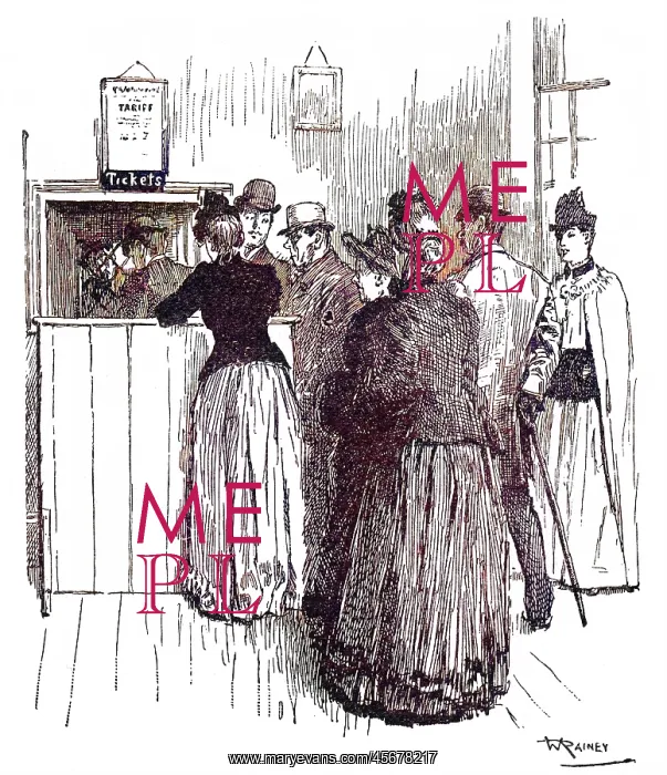  : Ticket office queue at station