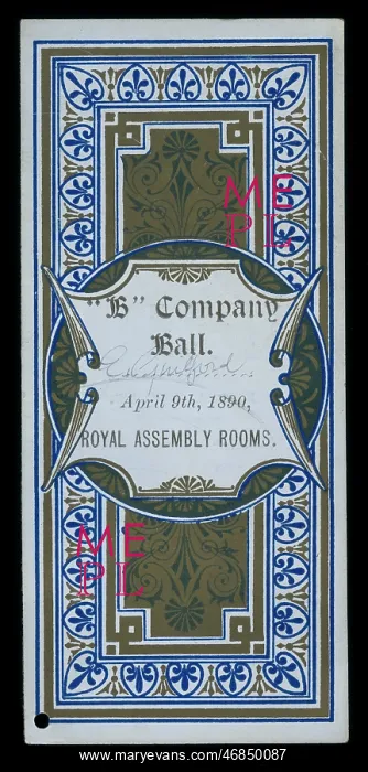 : Ticket to a regimental ball, Royal Assembly Rooms : Ticket to a regimental ball, Royal Assembly Rooms