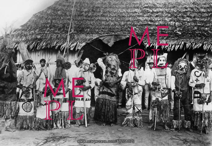 : Ticuna Indians with masks : Ticuna Indians with masks