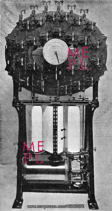 : Tide predicting machine: front view : Tide predicting machine: front view