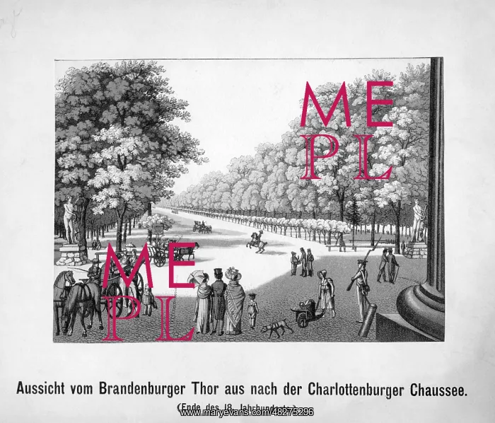 : Tiergarten in Berlin, around 1790 : Tiergarten in Berlin, around 1790