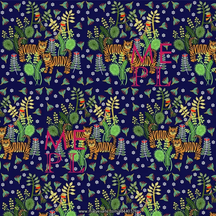  : Tigers repeating pattern