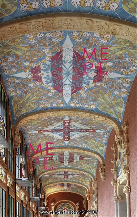 : Tiled ceiling, Administration Pavilion, Hospital : Tiled ceiling, Administration Pavilion, Hospital