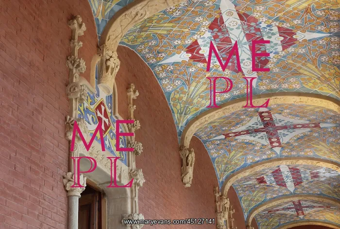 : Tiled ceiling, Administration Pavilion, Hospital : Tiled ceiling, Administration Pavilion, Hospital