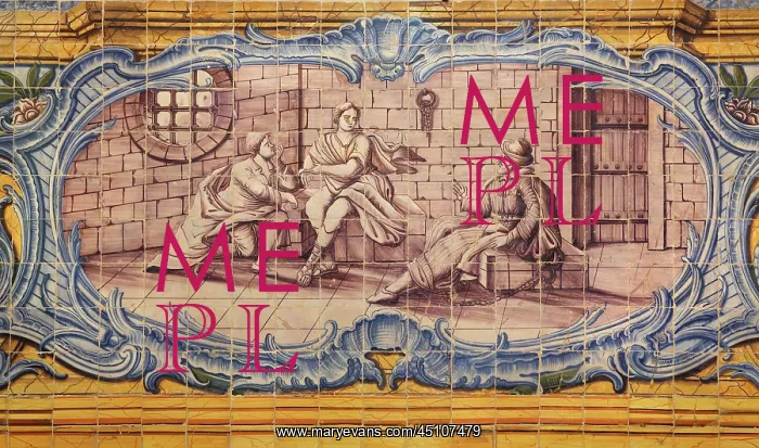 : Tiles, Refectory, Jeronimos Monastery, Lisbon, Portugal : Tiles, Refectory, Jeronimos Monastery, Lisbon, Portugal