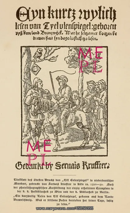 : TILL EULENSPIEGEL 16TH C : TILL EULENSPIEGEL 16TH C