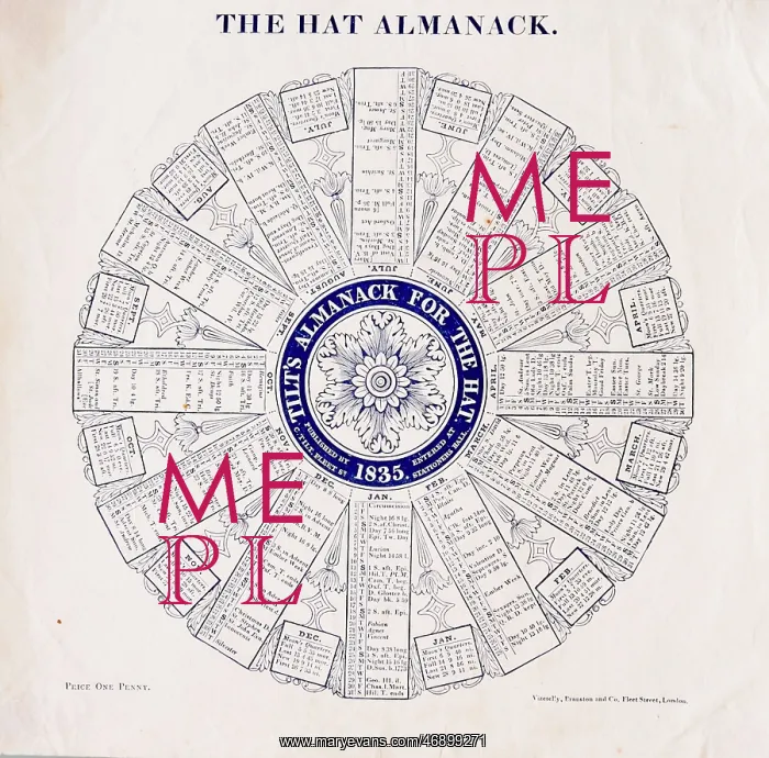 : Tilt's Almanack for the Hat, 1835 : Tilt's Almanack for the Hat, 1835