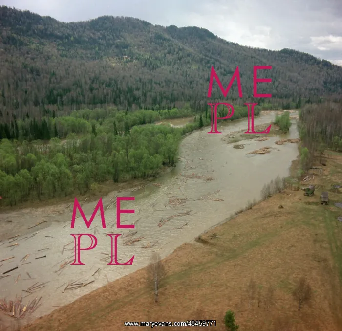 : Timber rafting on Baigol River, 1990 : Timber rafting on Baigol River, 1990