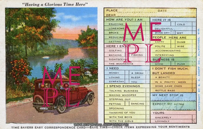 : Time Savers Easy Correspondence card! : Time Savers Easy Correspondence card!