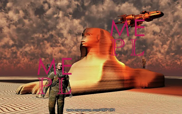  : A time traveler visiting the ancient Egyptian sphinx