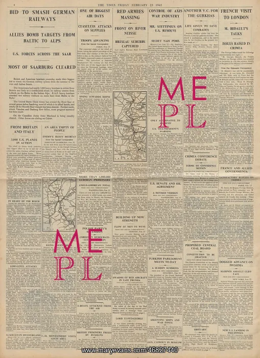 : The Times Allied bombing of Germany : The Times Allied bombing of Germany