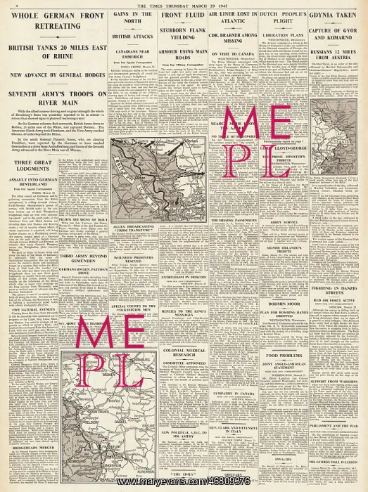 : The Times Allies advance in Germany : The Times Allies advance in Germany