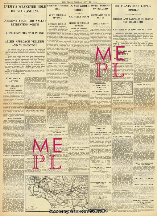 : The Times Allies advance on Velletri : The Times Allies advance on Velletri