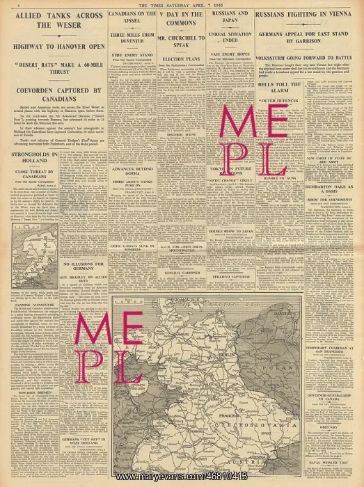: The Times Allies advance over the Weser : The Times Allies advance over the Weser