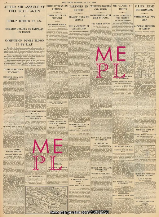 : The Times Allies bomb Berlin and Bucharest : The Times Allies bomb Berlin and Bucharest