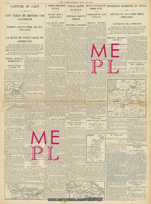 : The Times Allies capture Caen : The Times Allies capture Caen