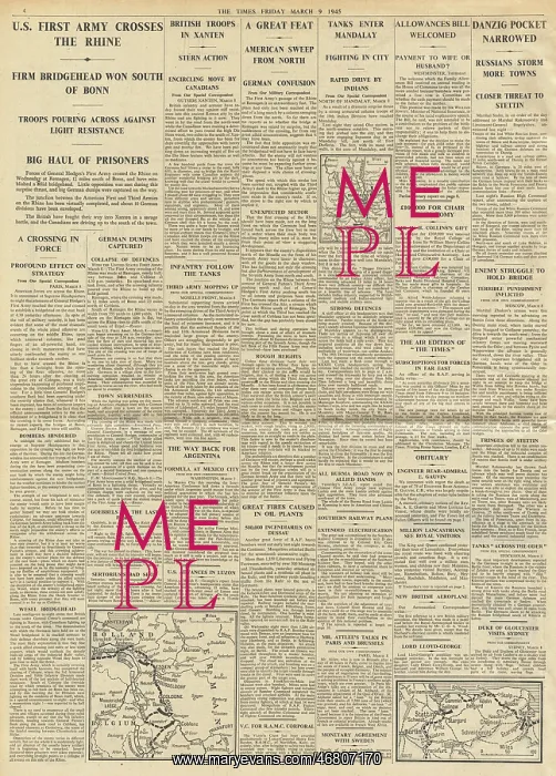 : The Times Allies capture Cologne : The Times Allies capture Cologne
