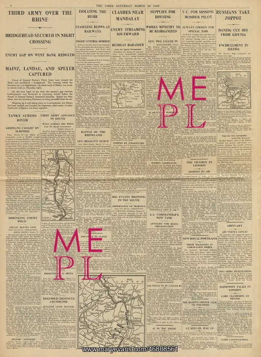 : The Times Allies cross the Rhine : The Times Allies cross the Rhine
