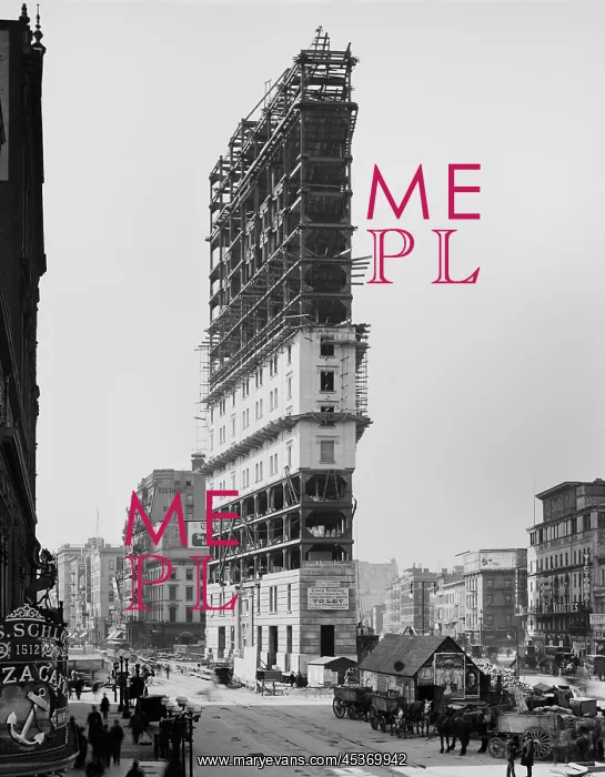 : Times Building at One Times Square under construction : Times Building at One Times Square under construction