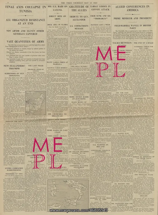 : The Times Capture of General von Arnim : The Times Capture of General von Arnim