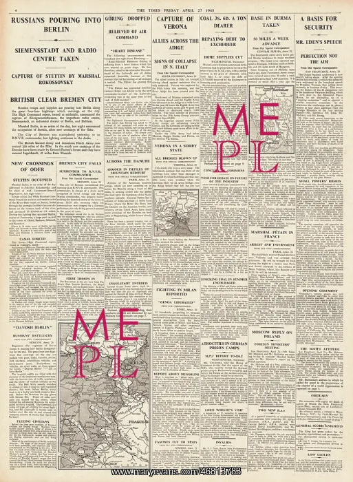 : The Times Hermann Goering resigns : The Times Hermann Goering resigns