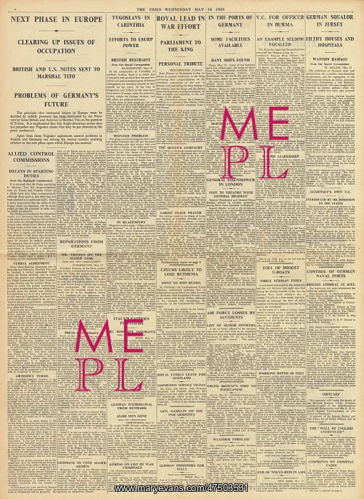 : The Times Occupation plans for Germany : The Times Occupation plans for Germany
